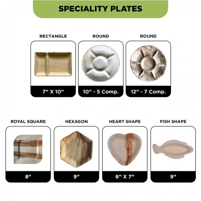 Sample - Areca Palm Leaf | Specialty Plate  | Set 5 pcs