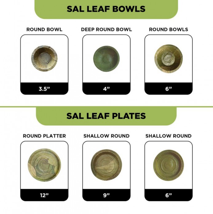 Sample - Palash |Sal Leaf | Plates n' Bowls | Set 7 pcs